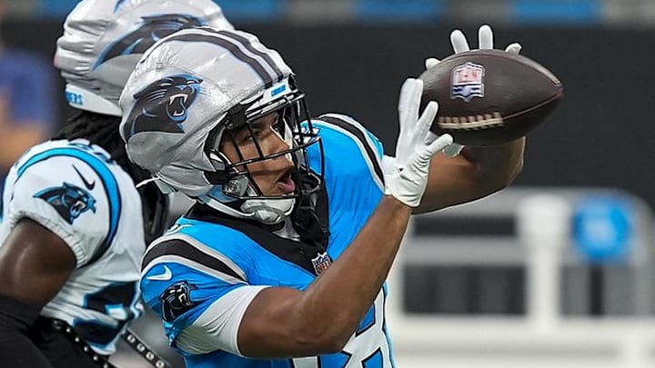 Carolina Panthers wide receiver Jalen Coker