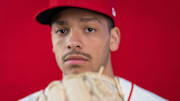 Cincinnati Reds pitcher Chase Burns (81) during the annual team picture day at the Cincinnati Reds Player Development Complex in Goodyear, Ariz., on Tuesday, Feb. 18, 2025.
