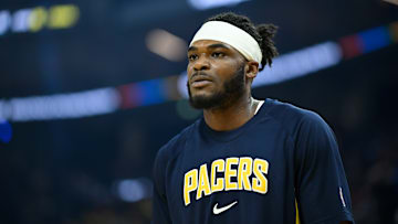 Indiana Pacers forward Jarace Walker (5) against the Golden State Warriors.