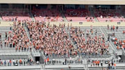 A swath of shitless fans took over an empty section of stadium during Oklahoma State's loss on Saturday.