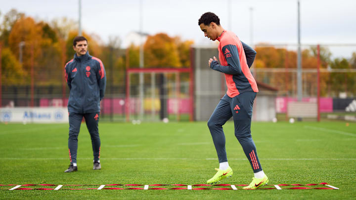 Jamal Musiala auf dem Trainingsplatz