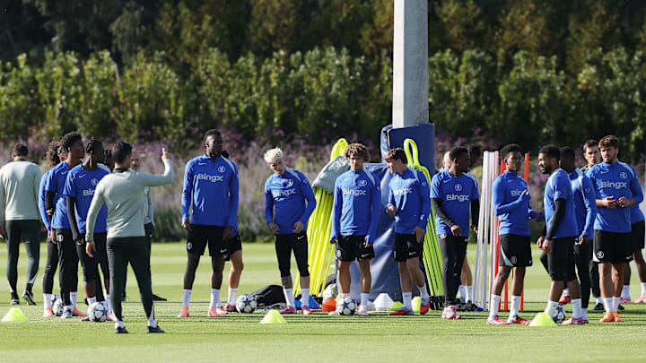 Chelsea FC Training Session And Press Conference - UEFA Champions League 2025/26 League Phase MD2