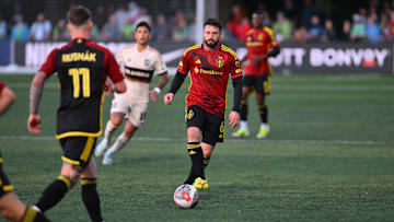 Aug 28, 2024; Tukwila, Washington, USA; Seattle Sounders FC midfielder Joao Paulo (6) plays the ball during the first half against the LAFC at Starfire Sports Complex. Mandatory Credit: Steven Bisig-Imagn Images