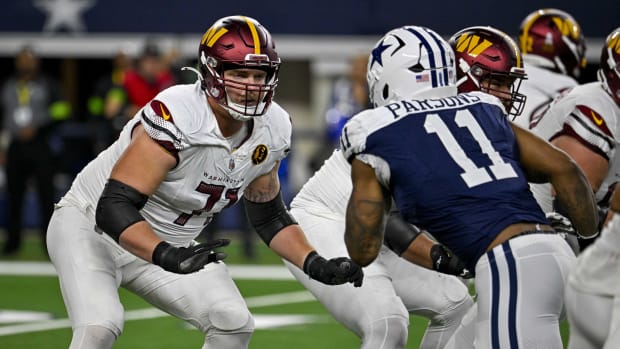 Washington Commanders offensive tackle Andrew Wylie.