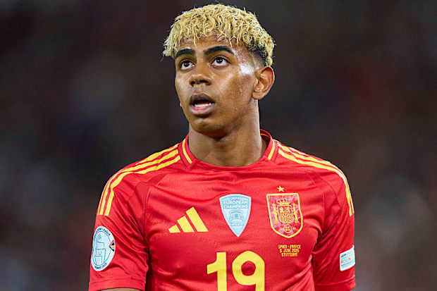 Lamine Yamal representing Spain.