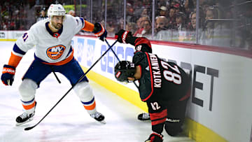 The New York Islanders face the New Jersey Devils in both club's first preseason tilt.