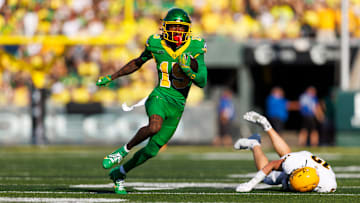 Oregon WR Tez Johnson was the Tampa Bay Buccaneers seventh-round pick in the 2025 NFL Draft.