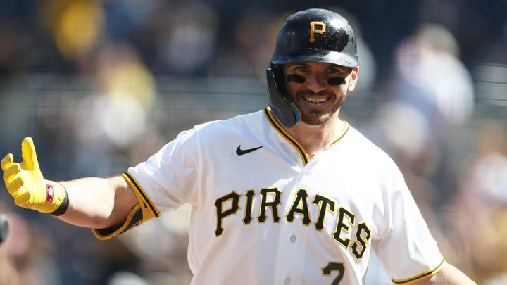 Pittsburgh Pirates first baseman Spencer Horwitz (2) Mandatory Credit: Charles LeClaire-Imagn Images