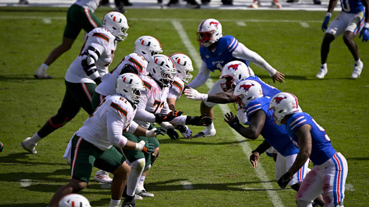 Miami and SMU are both trying to clinch a spot in the ACC championship game. 
