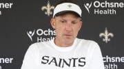 New Orleans Saints head coach Dennis Allen addresses the media before training camp begins.