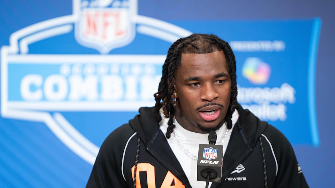 Washington Huskies running back Jonah Coleman speaks to members of the media Washington Huskies running back Jonah Coleman speaks to members of the media