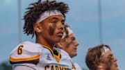2027 QB commit Trae Taylor prior to a high school game