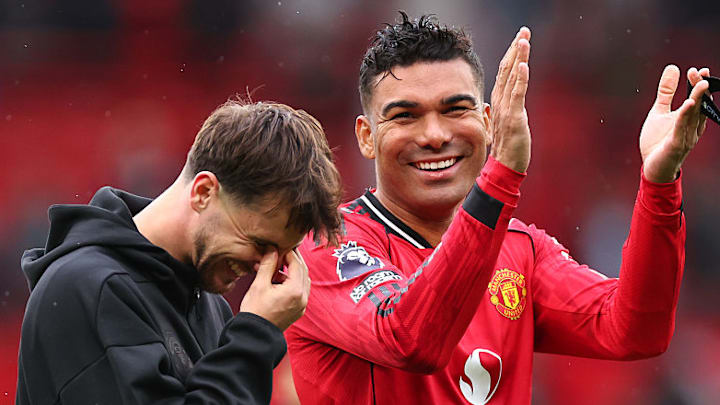 Man Utd are reportedly willing to offer Casemiro (right) a new contract. Man Utd are reportedly willing to offer Casemiro (right) a new contract.