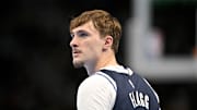 Nov 21, 2025; Dallas, Texas, USA; Dallas Mavericks forward Cooper Flagg (32) looks on during the second half against the New Orleans Pelicans at the American Airlines Center. Mandatory Credit: Jerome Miron-Imagn Images