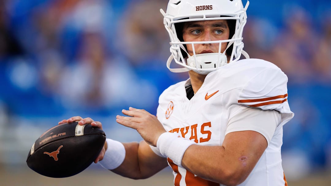 Oct 18, 2025; Lexington, Kentucky, USA; Texas Longhorns quarterback Arch Manning.