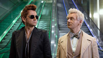 Photo: Good Omens First Look. Pictured: David Tennant and Michael Sheen