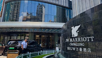 JW Marriott Hotel Entrance in Chongqing, China