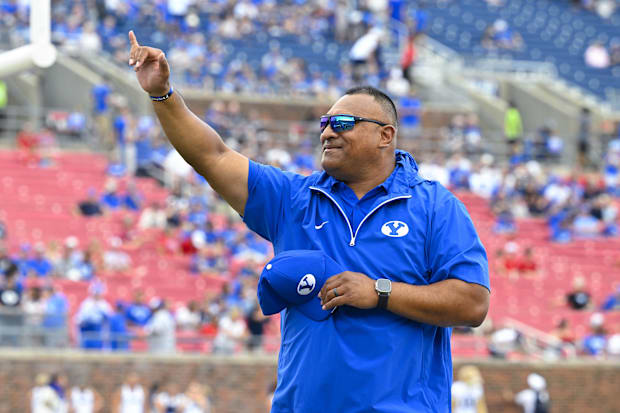 BYU head coach Kalani Sitake could get the Cougars into Big 12 contention. 