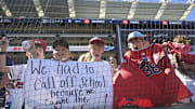 Oct 1, 2025; Cleveland, Ohio, USA; Cleveland Guardians fans cheer before game two of the Wildcard round for the 2025 MLB playoffs between the Detroit Tigers and the Cleveland Guardians at Progressive Field. Mandatory Credit: Ken Blaze-Imagn Images