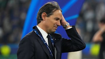 Simone Inzaghi après la défaite de l'Inter face au PSG en finale de Ligue des Champions. 