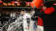 Fry blasted a home run to left field to cut the Yankees series lead to 2-1