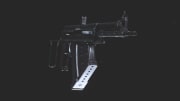 "Full-auto submachine gun. Underwater rifle modified for improved land performance. Fires 5.56mm steel darts with moderate bullet velocity."