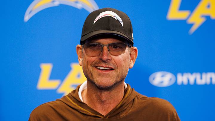 Los Angeles Chargers head coach Jim Harbaugh