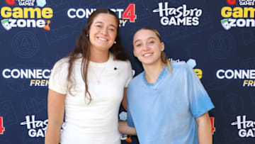  Maddy Siegrist and Paige Bueckers attend Hasbro Game Zone Event In Dallas at The Shops at Park Lane on November 08. 2025 in Dallas, Texas.