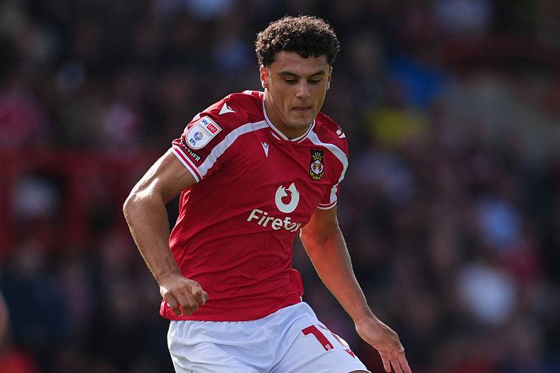 Wrexham’s Bailey-Tye Cadamarteri during the Sky Bet Championship match at the Racecourse Ground
