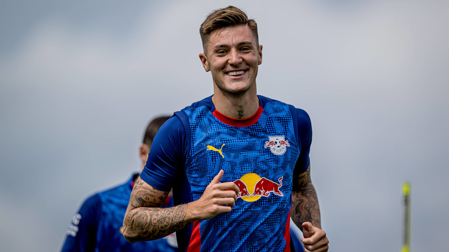 Benjamin Šeško is closing on a move to the Premier League. | IMAGO/motivio