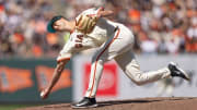 Jun 16, 2024; San Francisco, California, USA; San Francisco Giants relief pitcher Tyler Rogers (71) pitches during the eighth inning against the Los Angeles Angels at Oracle Park.