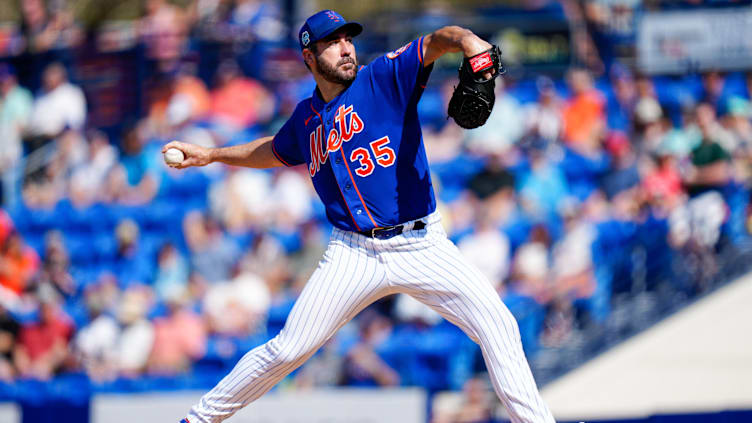 Mar 26, 2023; Port St. Lucie, Florida, USA; New York Mets starting pitcher Justin Verlander (35)