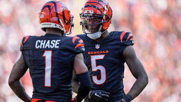 Ja'Marr Chase (1) and Tee Higgins (5), Philadelphia Eagles