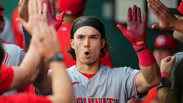 Cincinnati Reds left fielder Stuart Fairchild (17)