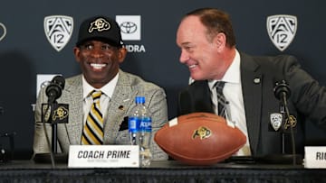 Deion Sanders and Rick George discussed Colorado's unprecedented insurance announcement for players heading to the NFL