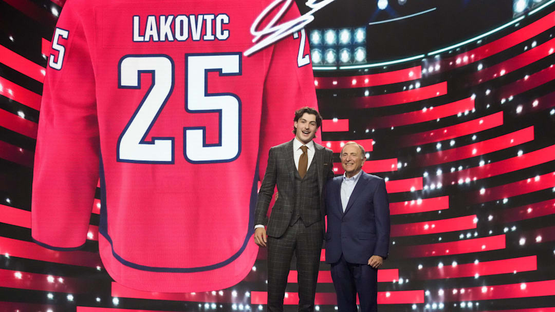 Lynden Lakovic, Washington Capitals Mandatory Credit: Kirby Lee-Imagn Images