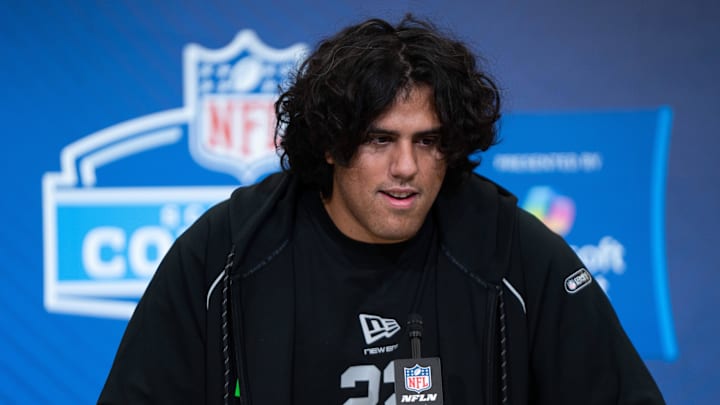 Utah offensive lineman Spencer Fano