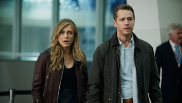 MANIFEST SEASON 04. (L to R) Josh Dallas as Ben Stone and Melissa Roxburgh as Michaela Stone in Manifest Season 04. Cr. Giovanni Rufino/Netflix © 2022