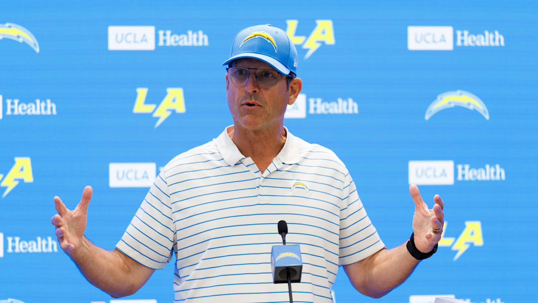 Los Angeles Chargers head coach Jim Harbaugh