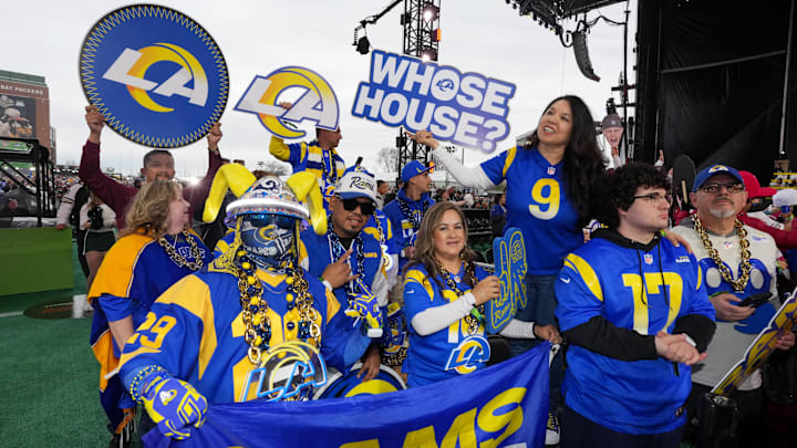 Los Angeles Rams fans 2025 NFL Draft at Lambeau Field. Mandatory Credit: Kirby Lee-Imagn Images