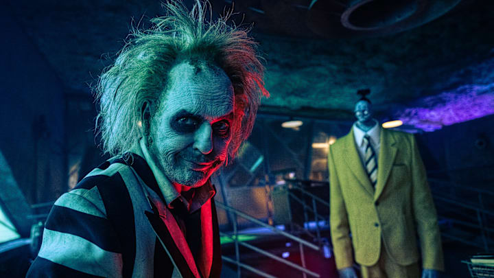 MICHAEL KEATON as Beetlejuice in Warner Bros. Pictures’ comedy, “BEETLEJUICE BEETLEJUICE,” a Warner Bros. Pictures release. 