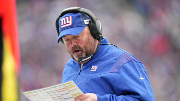 New York Giants offensive coordinator Freddie Kitchens in the first half. The Giants defeat the Eagles, 13-7, at MetLife Stadium on Sunday, Nov. 28, 2021, in East Rutherford.

Nyg Vs Phi