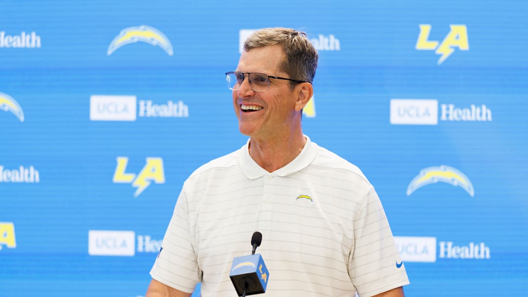 Los Angeles Chargers head coach Jim Harbaugh