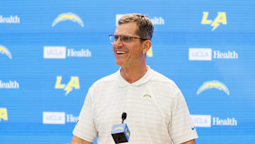 Los Angeles Chargers head coach Jim Harbaugh