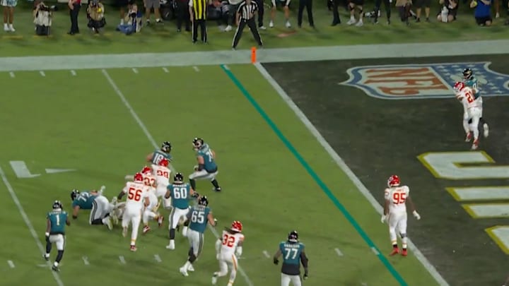 Chiefs defensive tackle Chris Jones slowed up on Jaguars quarterback Trevor Lawrence's game-winning touchdown run on Monday.