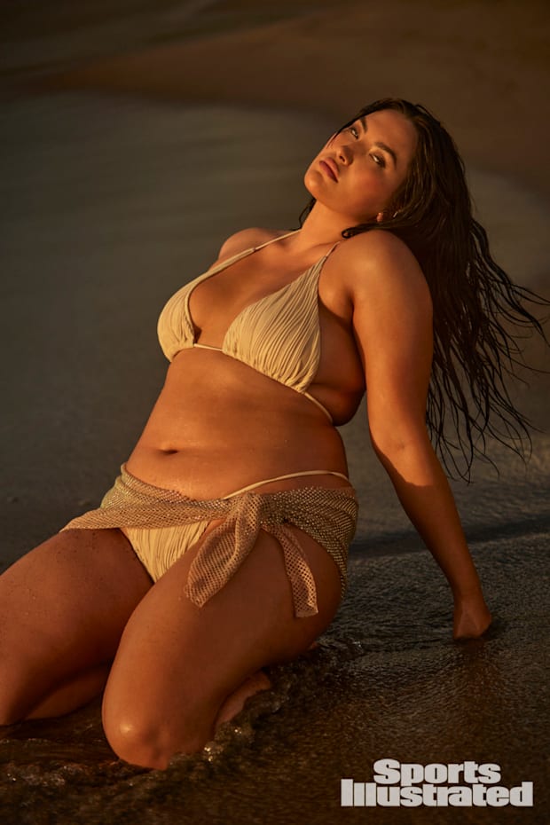 Yumi Nu was photographed by Amanda Pratt in Dominica. Swimsuit by MATTE Collection. Sarong by Anyuta Couture. Ring by MAM.