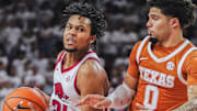 Arkansas Razorbacks guard DJ Wagner against the Texas Longhorns at Bud Walton Arena in Fayetteville, Ark. | Nilsen Roman-HitThatLine.com