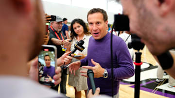 Suns and Mercury owner Mat Ishbia speaks to the press during the grand opening of the Mercury’s new practice facility on Thursday, July 18, 2024.