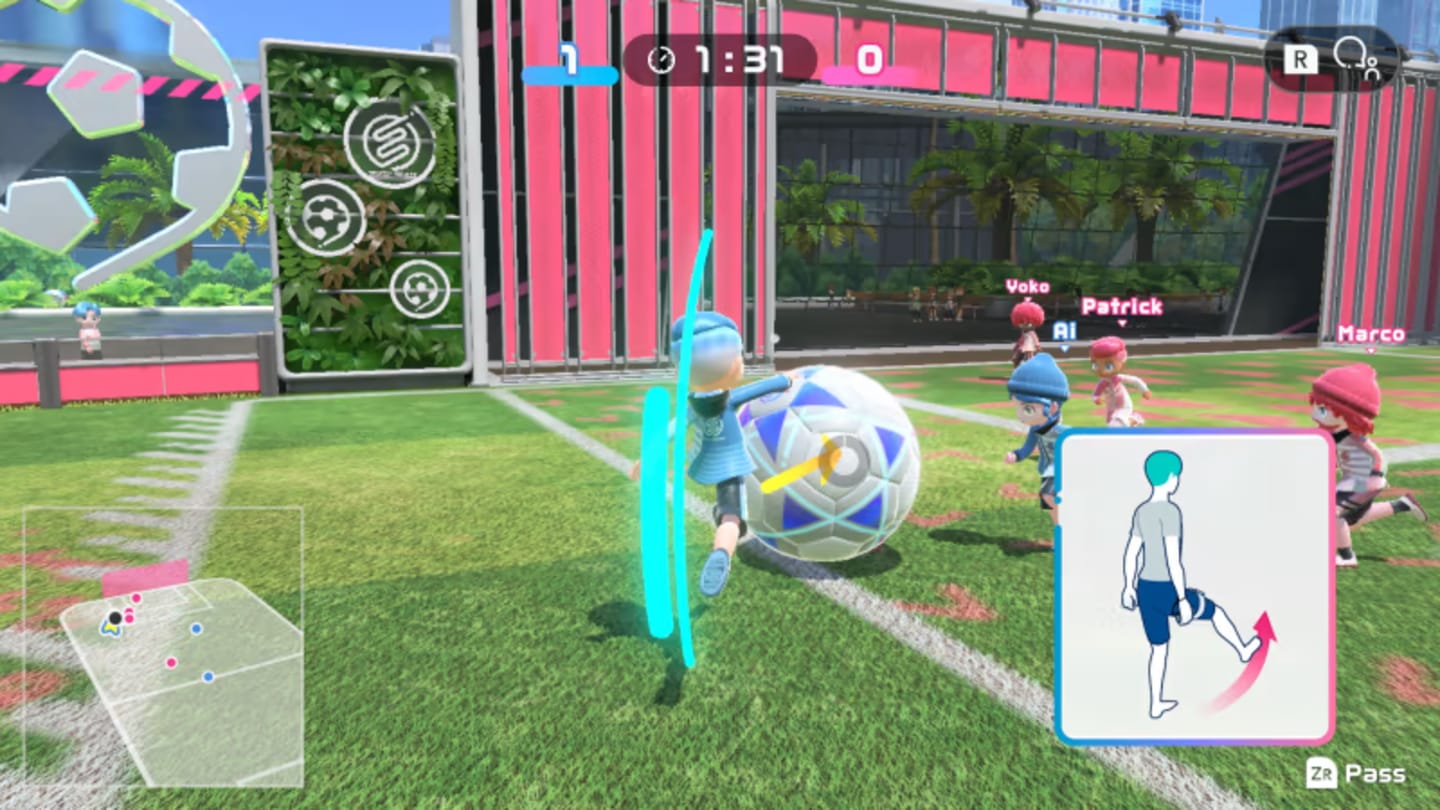 Nintendo Switch Sports adds motion control to football