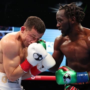  By defeating Israil Madrimov [left] in a dominating performance, Terence Crawford [right] earns his fourth world title